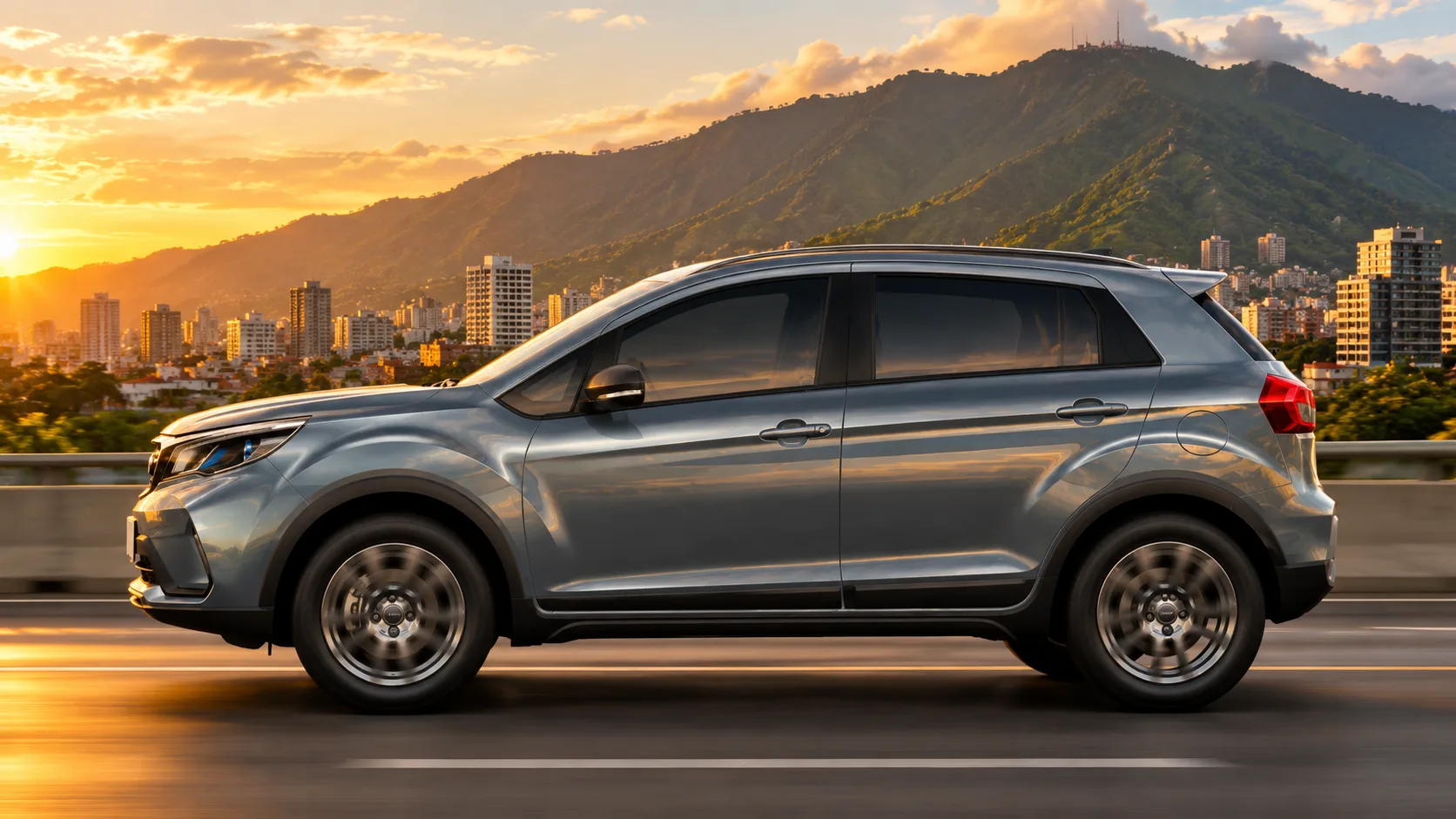 Livan X3 Pro gris en la Cota Mil al atardecer, con El Ávila al fondo